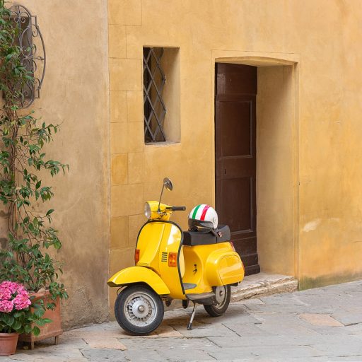 Yellow motorcycle